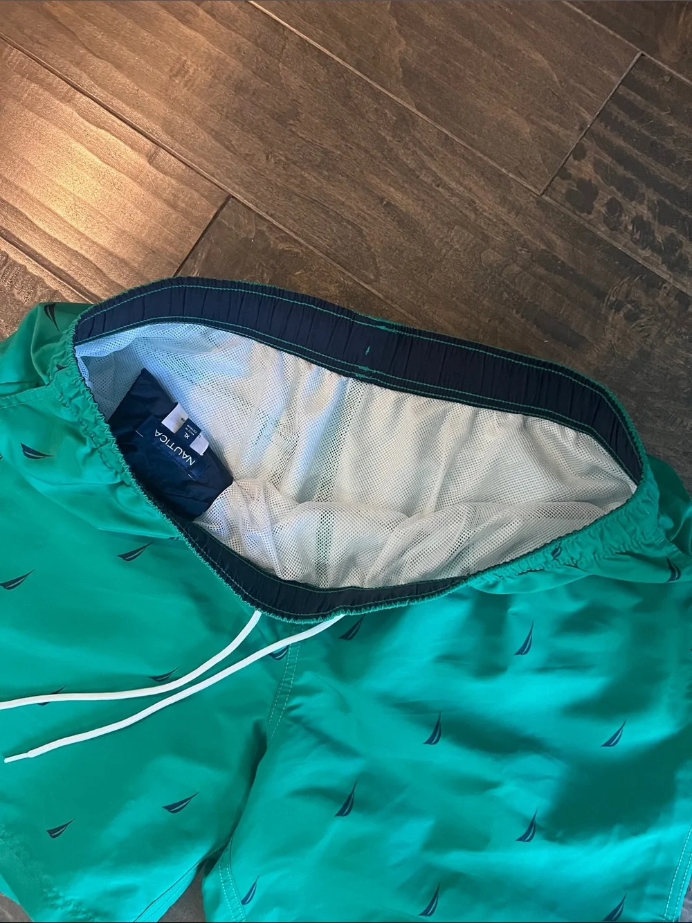 Nautica Swim Trunks with Sailboat Motif